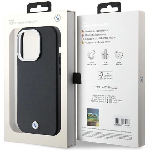 Etui BMW Signature Wrapped Metal MagSafe na iPhone 14 Pro - czarne Etui BMW Signature Wrapped Metal MagSafe na iPhone 14 Pro - czarne