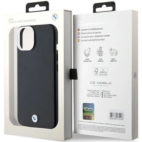 Etui BMW Signature Wrapped Metal MagSafe na iPhone 15 / 14 / 13 - czarne Etui BMW Signature Wrapped Metal MagSafe na iPhone 15 / 14 / 13 - czarne