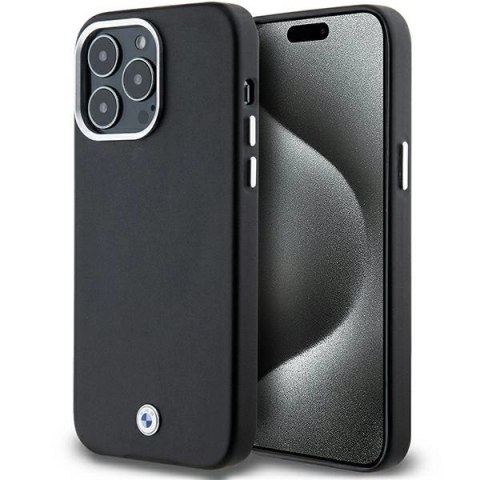 Etui BMW Signature Wrapped Metal MagSafe na iPhone 15 Pro Max - czarne Etui BMW Signature Wrapped Metal MagSafe na iPhone 15 Pro Max - czarne
