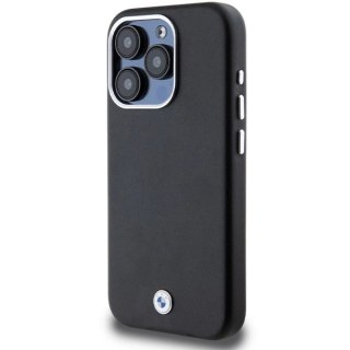 Etui BMW Signature Wrapped Metal MagSafe na iPhone 15 Pro - czarne
