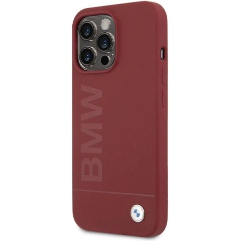 Etui BMW Silicone Big Logo MagSafe na iPhone 15 Pro Max - czerwone Etui BMW Silicone Big Logo MagSafe na iPhone 15 Pro Max - czerwone
