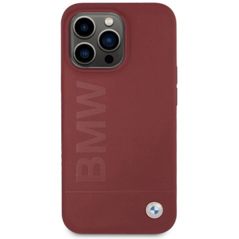 Etui BMW Silicone Big Logo MagSafe na iPhone 15 Pro Max - czerwone Etui BMW Silicone Big Logo MagSafe na iPhone 15 Pro Max - czerwone