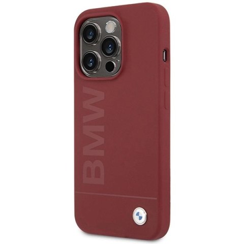Etui BMW Silicone Big Logo MagSafe na iPhone 15 Pro - czerwone Etui BMW Silicone Big Logo MagSafe na iPhone 15 Pro - czerwone