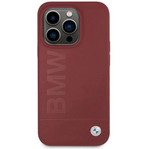 Etui BMW Silicone Big Logo MagSafe na iPhone 15 Pro - czerwone Etui BMW Silicone Big Logo MagSafe na iPhone 15 Pro - czerwone