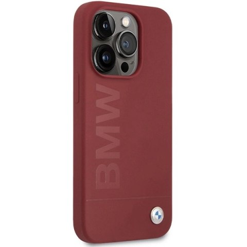 Etui BMW Silicone Big Logo MagSafe na iPhone 15 Pro - czerwone Etui BMW Silicone Big Logo MagSafe na iPhone 15 Pro - czerwone