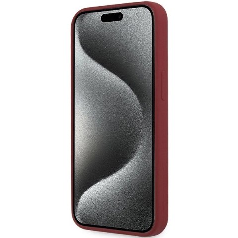 Etui BMW Silicone Big Logo MagSafe na iPhone 15 Pro - czerwone Etui BMW Silicone Big Logo MagSafe na iPhone 15 Pro - czerwone