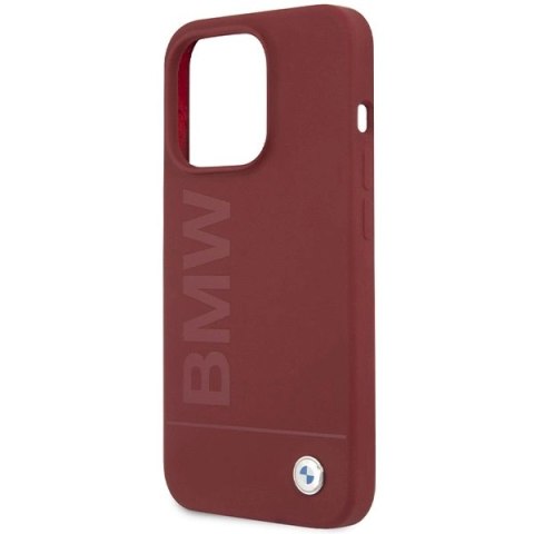 Etui BMW Silicone Big Logo MagSafe na iPhone 15 Pro - czerwone Etui BMW Silicone Big Logo MagSafe na iPhone 15 Pro - czerwone