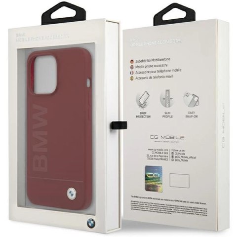 Etui BMW Silicone Big Logo MagSafe na iPhone 15 Pro - czerwone Etui BMW Silicone Big Logo MagSafe na iPhone 15 Pro - czerwone