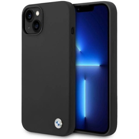 Etui BMW Silicone Metal Logo na iPhone 15 / 14 / 13 - czarne Etui BMW Silicone Metal Logo na iPhone 15 / 14 / 13 - czarne