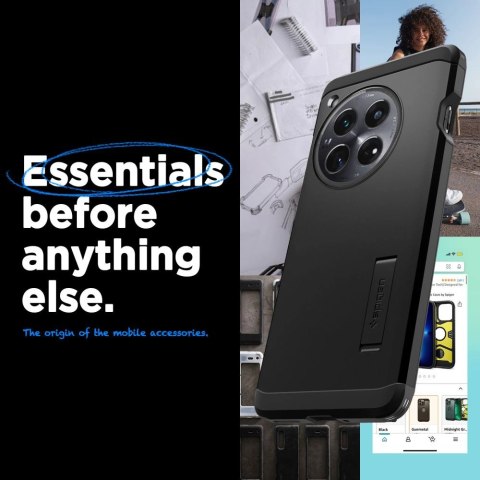 Etui Spigen Tough Armor na OnePlus 12 - czarne Etui Spigen Tough Armor na OnePlus 12 - czarne