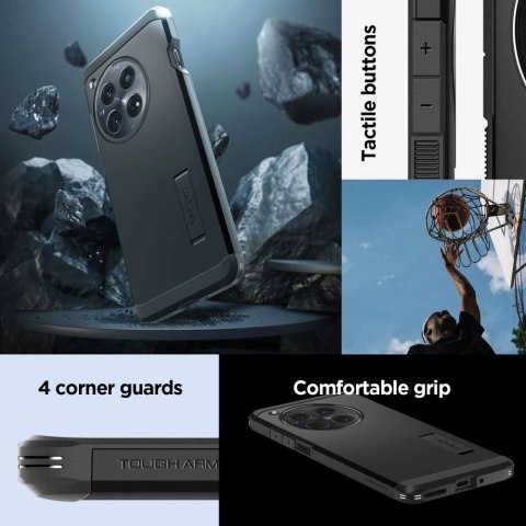 Etui Spigen Tough Armor na OnePlus 12 - czarne Etui Spigen Tough Armor na OnePlus 12 - czarne