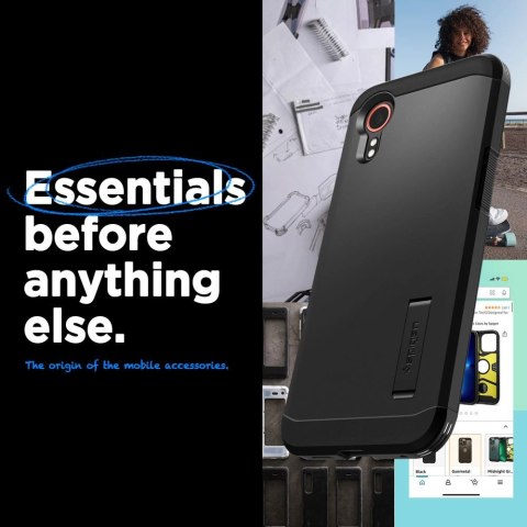 Etui Spigen Tough Armor na Samsung Galaxy XCover 7 - czarne Etui Spigen Tough Armor na Samsung Galaxy XCover 7 - czarne