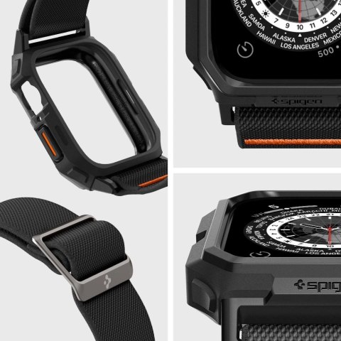 Etui z paskiem Spigen Lite Fit Pro na Apple Watch 4 / 5 / 6 / 7 / 8 / 9 / SE (44 / 45 mm) - czarny mat