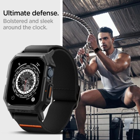 Etui z paskiem Spigen Lite Fit Pro na Apple Watch 4 / 5 / 6 / 7 / 8 / 9 / SE (44 / 45 mm) - czarny mat