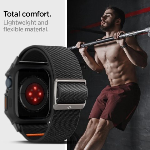 Etui z paskiem Spigen Lite Fit Pro na Apple Watch 4 / 5 / 6 / 7 / 8 / 9 / SE (44 / 45 mm) - czarny mat