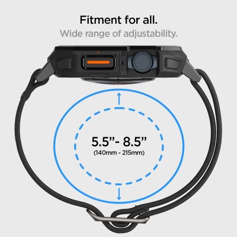 Etui z paskiem Spigen Lite Fit Pro na Apple Watch 4 / 5 / 6 / 7 / 8 / 9 / SE (44 / 45 mm) - czarny mat