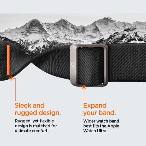 Etui z paskiem Spigen Lite Fit Pro na Apple Watch Ultra 1 / 2 (49 mm) - czarny mat