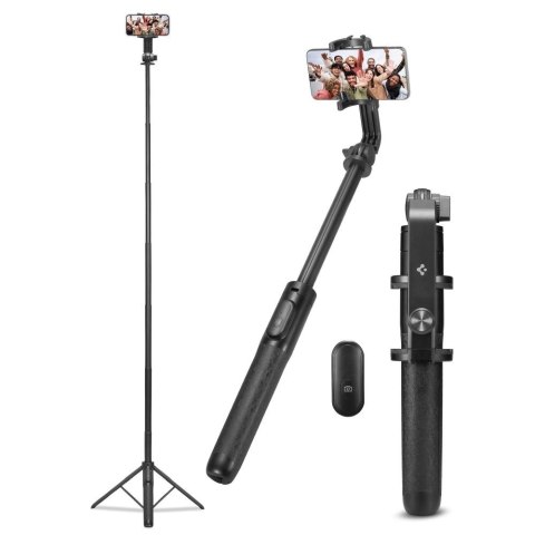 Selfie stick Bluetooth Spigen S560W z tripodem - czarny Selfie stick Bluetooth Spigen S560W z tripodem - czarny