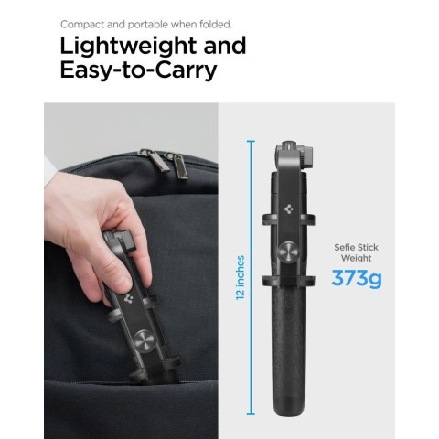 Selfie stick Bluetooth Spigen S560W z tripodem - czarny Selfie stick Bluetooth Spigen S560W z tripodem - czarny