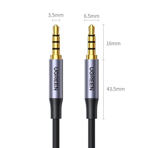 Ugreen kabel przewód AUX mini jack 3.5mm (męski) - mini jack 3,5mm (męski) 3m czarny (AV183) Ugreen kabel przewód AUX mini jack 3.5mm (męski) - mini jack 3,5mm (męski) 3m czarny (AV183)