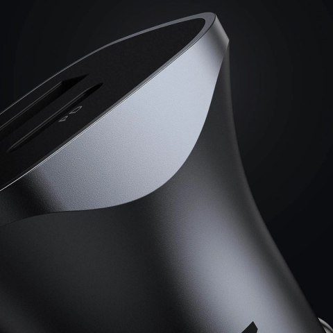 Ugreen szybka ładowarka samochodowa USB-A / USB-C 30W PD PPS szara (CD130) Ugreen szybka ładowarka samochodowa USB-A / USB-C 30W PD PPS szara (CD130)