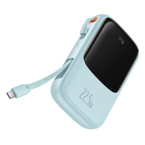 Baseus Qpow powerbank 10000mAh wbudowany kabel USB Typu C 22.5W Quick Charge SCP AFC FCP niebieski (PPQD020103) Baseus Qpow powerbank 10000mAh wbudowany kabel USB Typu C 22.5W Quick Charge SCP AFC FCP niebieski (PPQD020103)