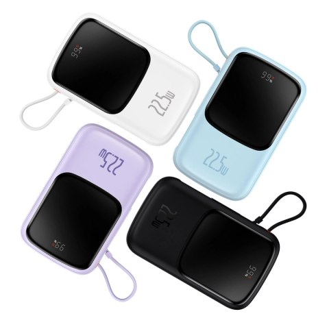 Baseus Qpow powerbank 10000mAh wbudowany kabel USB Typu C 22.5W Quick Charge SCP AFC FCP niebieski (PPQD020103) Baseus Qpow powerbank 10000mAh wbudowany kabel USB Typu C 22.5W Quick Charge SCP AFC FCP niebieski (PPQD020103)