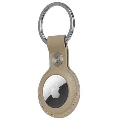 Etui Audi Synthetic Leather na AirTag - beżowe