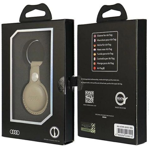 Etui Audi Synthetic Leather na AirTag - beżowe