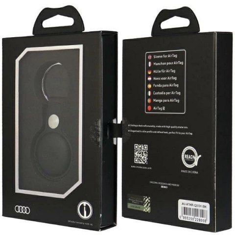 Etui Audi Synthetic Leather na AirTag - czarne Etui Audi Synthetic Leather na AirTag - czarne