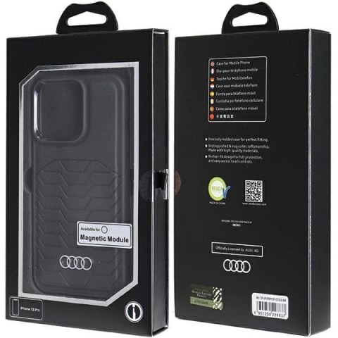Etui Audi Synthetic Leather z MagSafe na iPhone 13 Pro / 13 - czarne