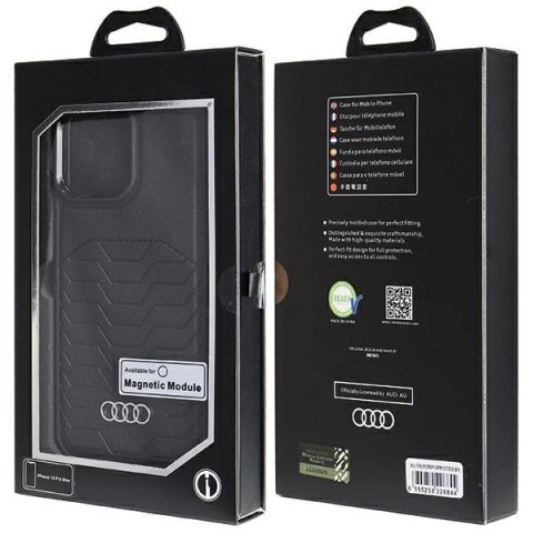 Etui Audi Synthetic Leather z MagSafe na iPhone 13 Pro Max - czarne