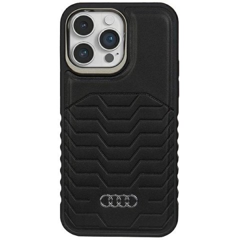 Etui Audi Synthetic Leather z MagSafe na iPhone 14 Pro Max - czarne Etui Audi Synthetic Leather z MagSafe na iPhone 14 Pro Max - czarne