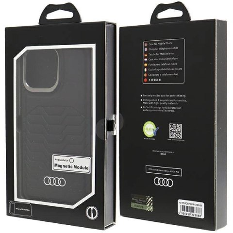 Etui Audi Synthetic Leather z MagSafe na iPhone 14 Pro Max - czarne Etui Audi Synthetic Leather z MagSafe na iPhone 14 Pro Max - czarne