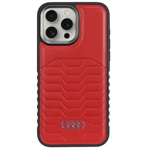 Etui Audi Synthetic Leather z MagSafe na iPhone 14 Pro Max - czerwone Etui Audi Synthetic Leather z MagSafe na iPhone 14 Pro Max - czerwone