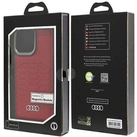 Etui Audi Synthetic Leather z MagSafe na iPhone 14 Pro Max - czerwone Etui Audi Synthetic Leather z MagSafe na iPhone 14 Pro Max - czerwone