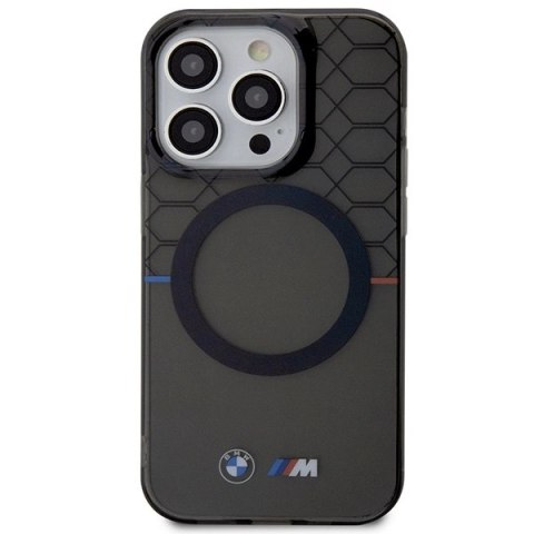 Etui BMW Pattern MagSafe na iPhone 15 Pro - szare Etui BMW Pattern MagSafe na iPhone 15 Pro - szare