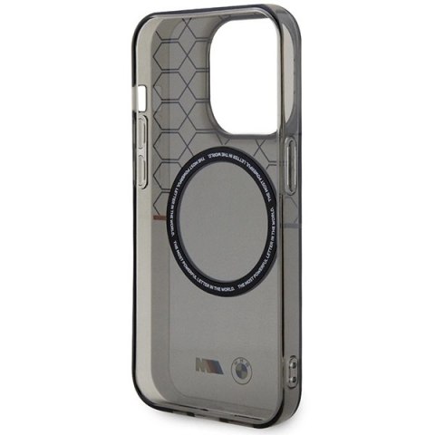 Etui BMW Pattern MagSafe na iPhone 15 Pro - szare Etui BMW Pattern MagSafe na iPhone 15 Pro - szare