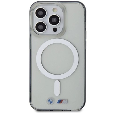 Etui BMW Silver Ring MagSafe na iPhone 15 Pro Max - przezroczyste Etui BMW Silver Ring MagSafe na iPhone 15 Pro Max - przezroczyste