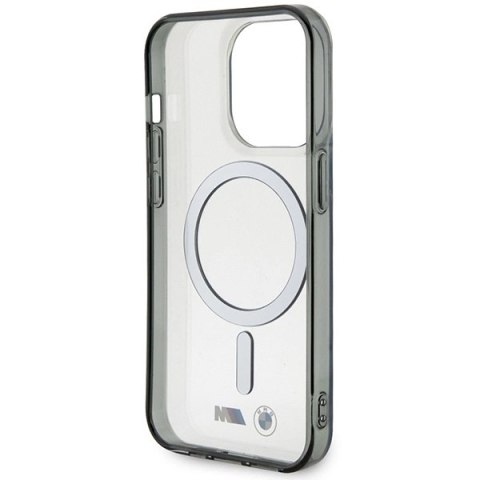 Etui BMW Silver Ring MagSafe na iPhone 15 Pro Max - przezroczyste Etui BMW Silver Ring MagSafe na iPhone 15 Pro Max - przezroczyste