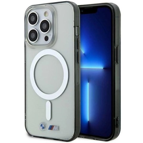 Etui BMW Silver Ring MagSafe na iPhone 15 Pro - przezroczyste Etui BMW Silver Ring MagSafe na iPhone 15 Pro - przezroczyste
