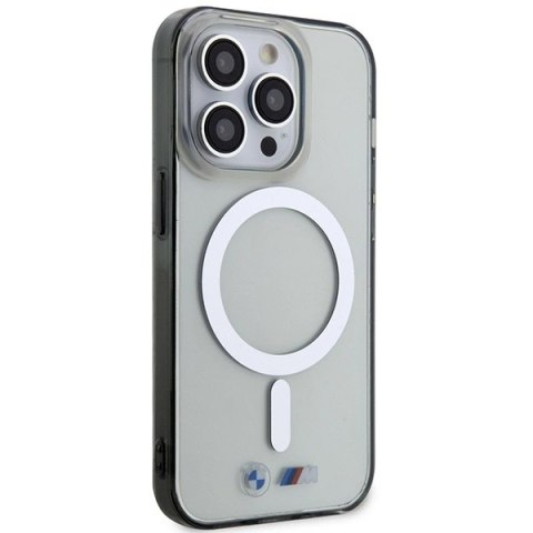 Etui BMW Silver Ring MagSafe na iPhone 15 Pro - przezroczyste Etui BMW Silver Ring MagSafe na iPhone 15 Pro - przezroczyste