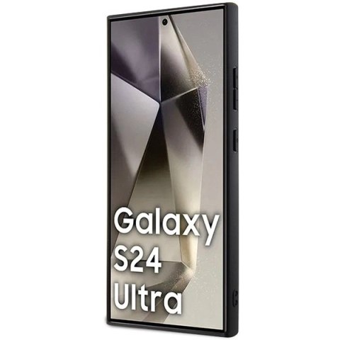 Etui Karl Lagerfeld Fixed Glitter Ikonik Logo Metal Pin na Samsung Galaxy S24 Ultra - czarne