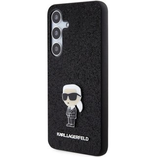 Etui Karl Lagerfeld Fixed Glitter Ikonik Logo Metal Pin na Samsung Galaxy S24+ - czarne