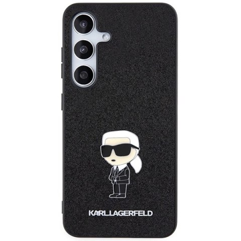 Etui Karl Lagerfeld Fixed Glitter Ikonik Logo Metal Pin na Samsung Galaxy S24+ - czarne