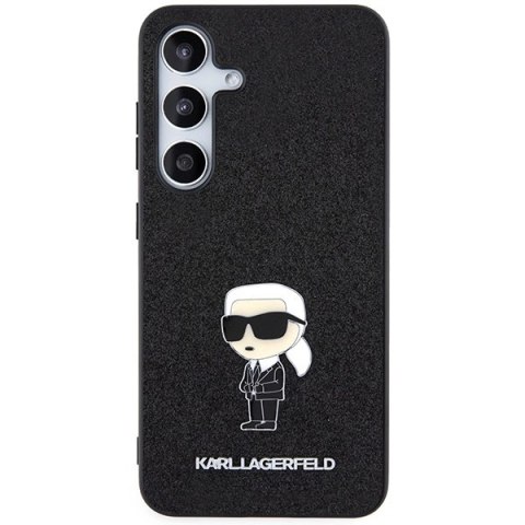 Etui Karl Lagerfeld Fixed Glitter Ikonik Logo Metal Pin na Samsung Galaxy S24 - czarne