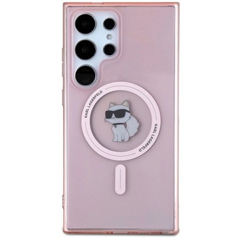 Etui Karl Lagerfeld IML Choupette MagSafe na Samsung Galaxy S24 Ultra - różowe