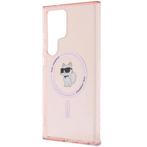 Etui Karl Lagerfeld IML Choupette MagSafe na Samsung Galaxy S24 Ultra - różowe