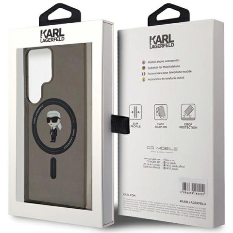 Etui Karl Lagerfeld IML Ikonik MagSafe na Samsung Galaxy S24 Ultra - czarne