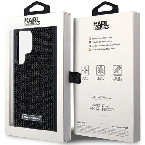 Etui Karl Lagerfeld Rhinestone Metal Logo na Samsung Galaxy S24 Ultra - czarne Etui Karl Lagerfeld Rhinestone Metal Logo na Samsung Galaxy S24 Ultra - czarne